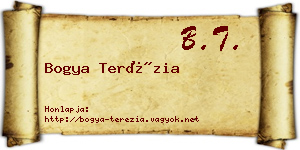 Bogya Terézia névjegykártya